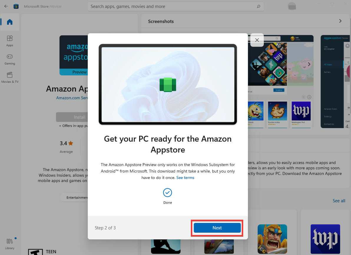 Install Android Games and Apps on Windows 11