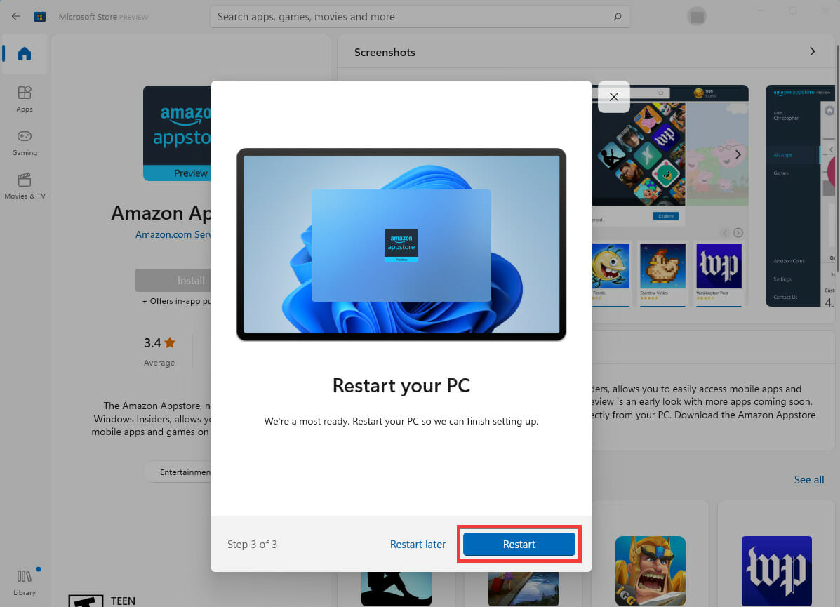Install Android Games and Apps on Windows 11