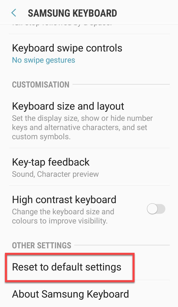 Clear or Reset Android Keyboard History