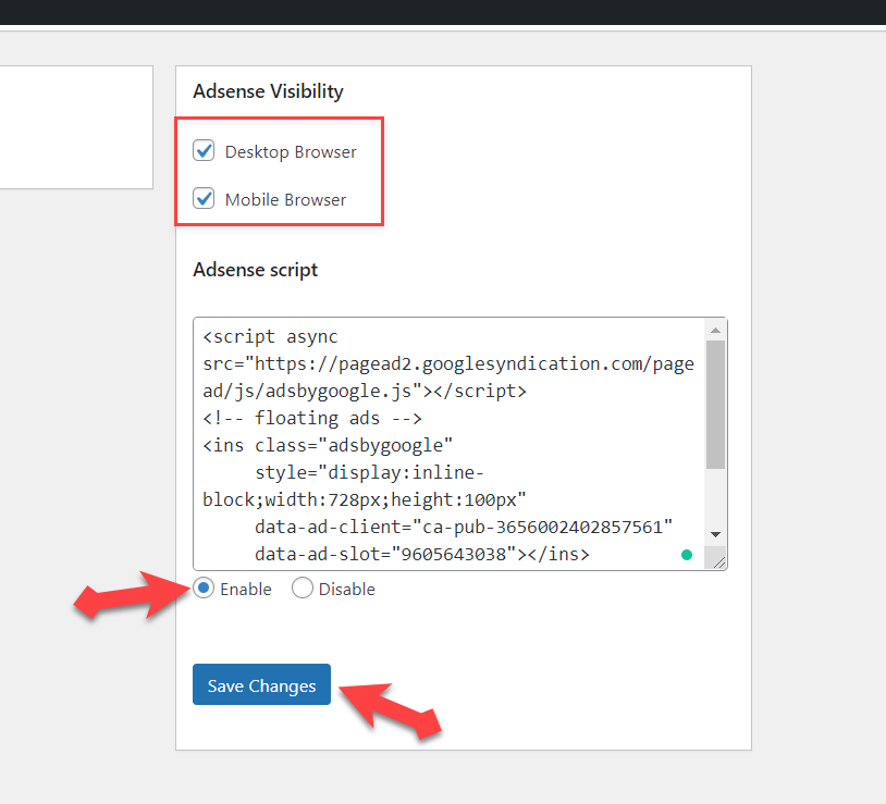 Add Sticky Ads on WordPress Sites