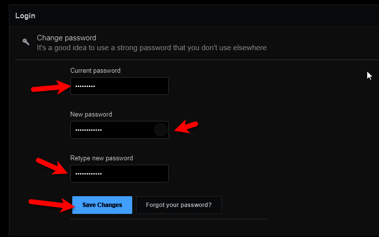 Change Facebook Password