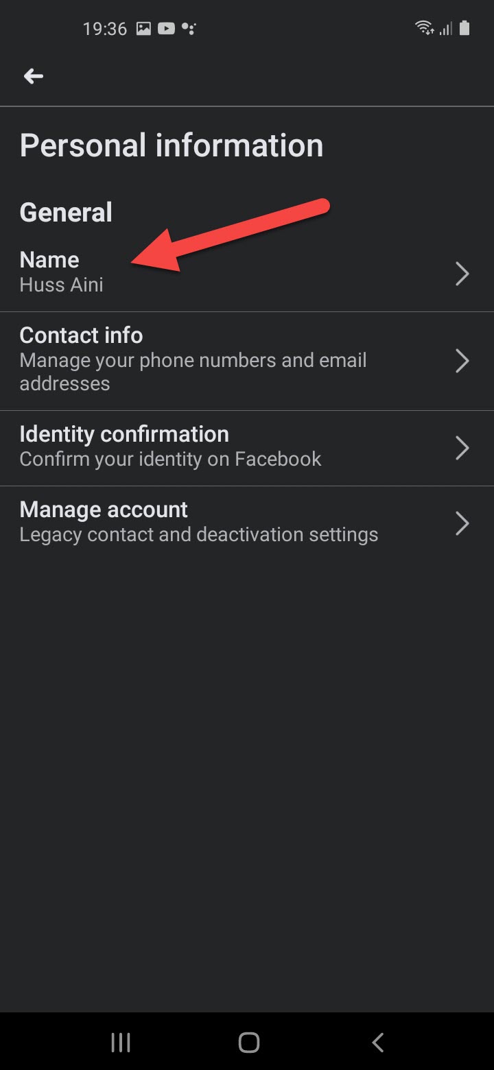 Change Your Name on Facebook