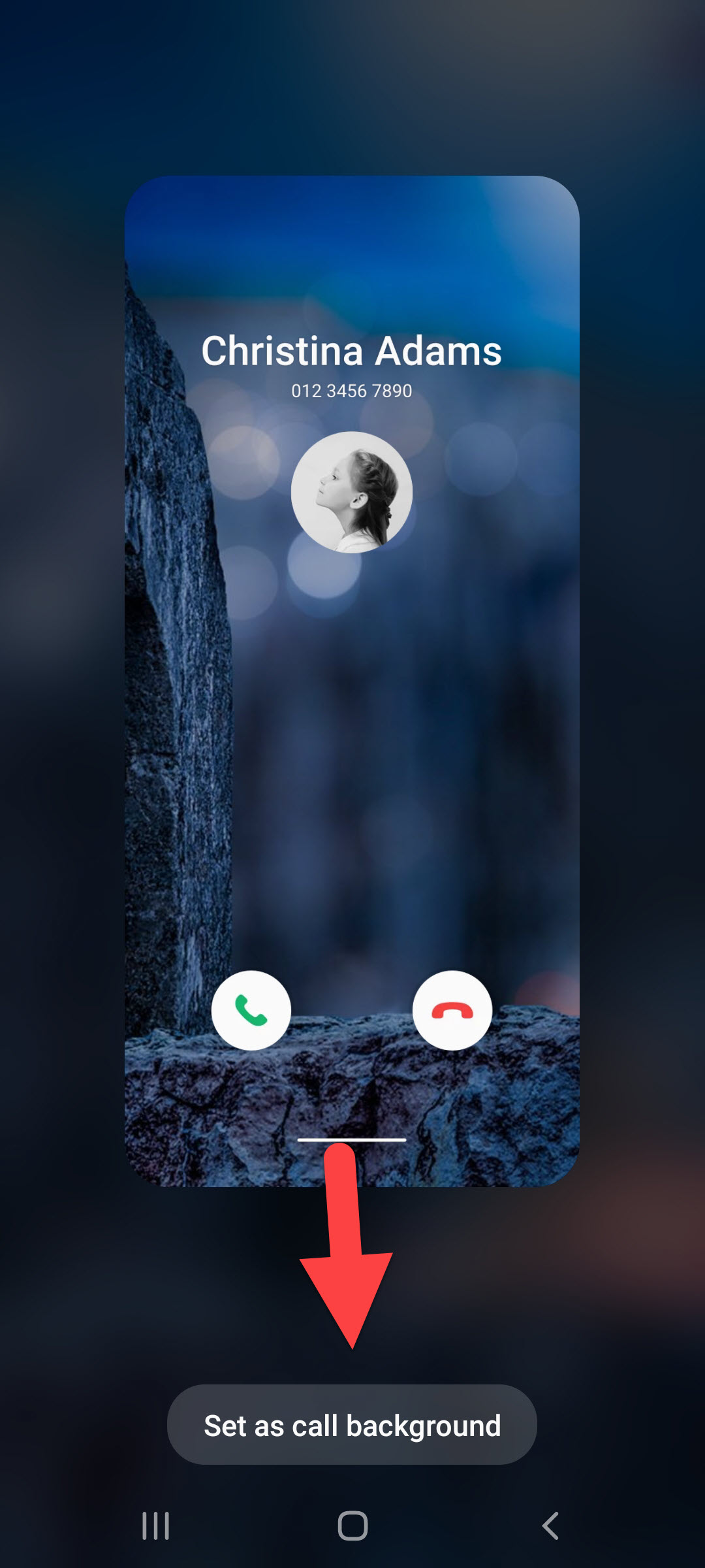 Change Call Screen Background on Samsung Galaxy