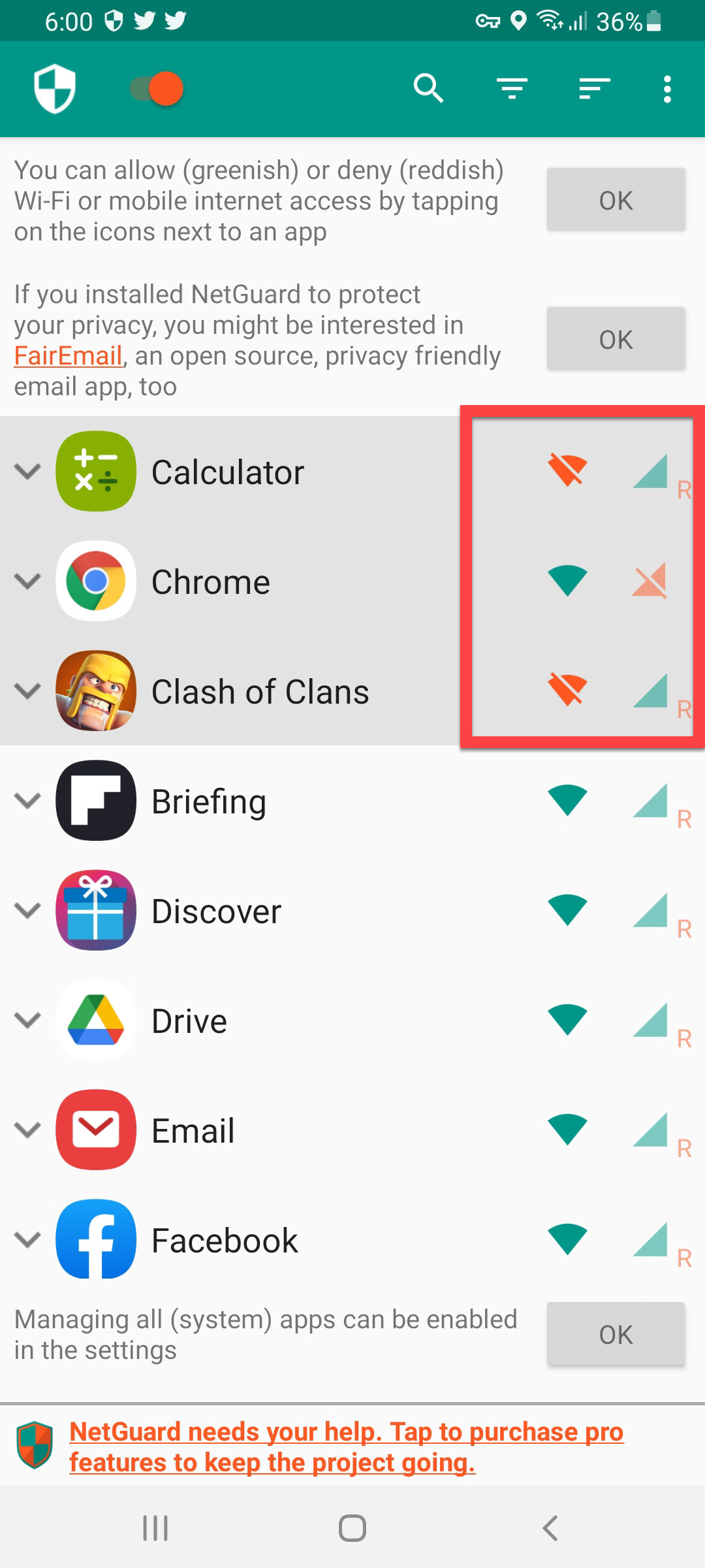 Block Internet Access For Specific Apps in Android