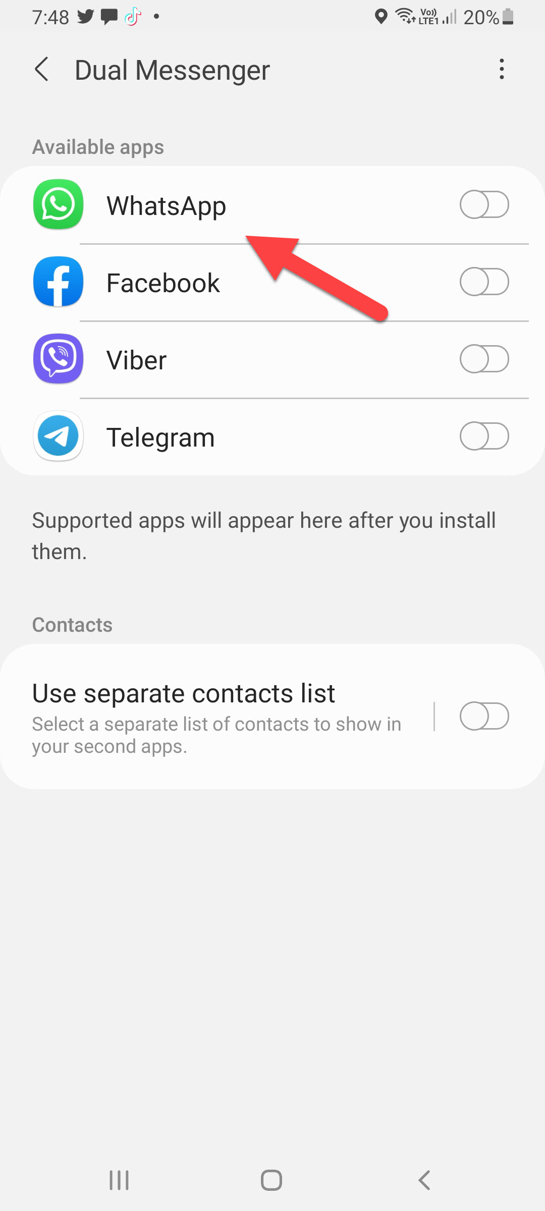 Two WhatsApp Accounts on the Same Phone