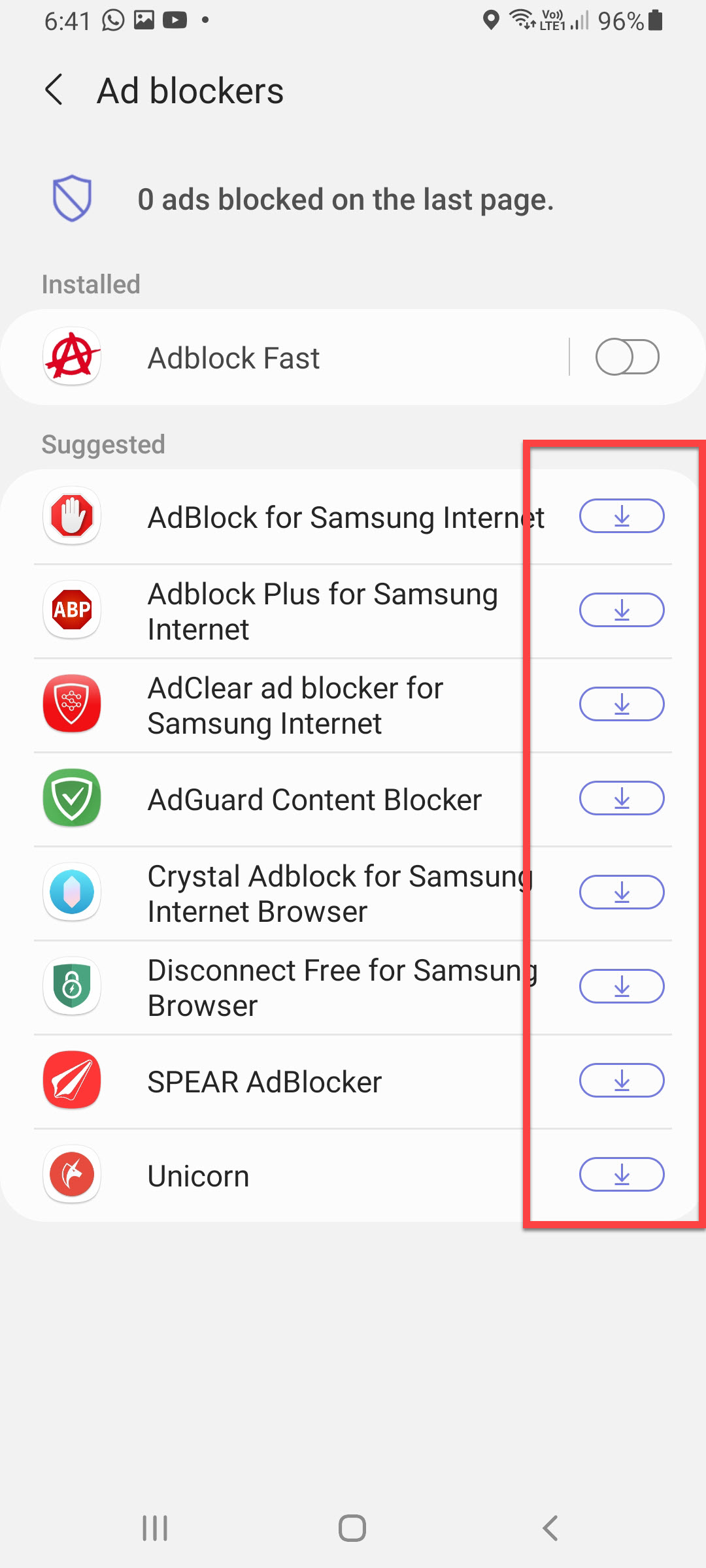 Block Ads on Samsung Internet