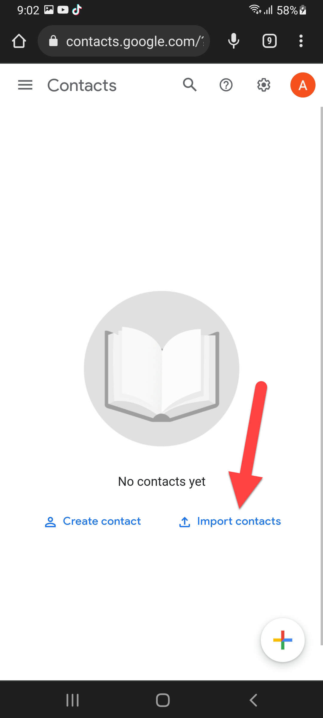 Backup Phone Contacts to Gmail