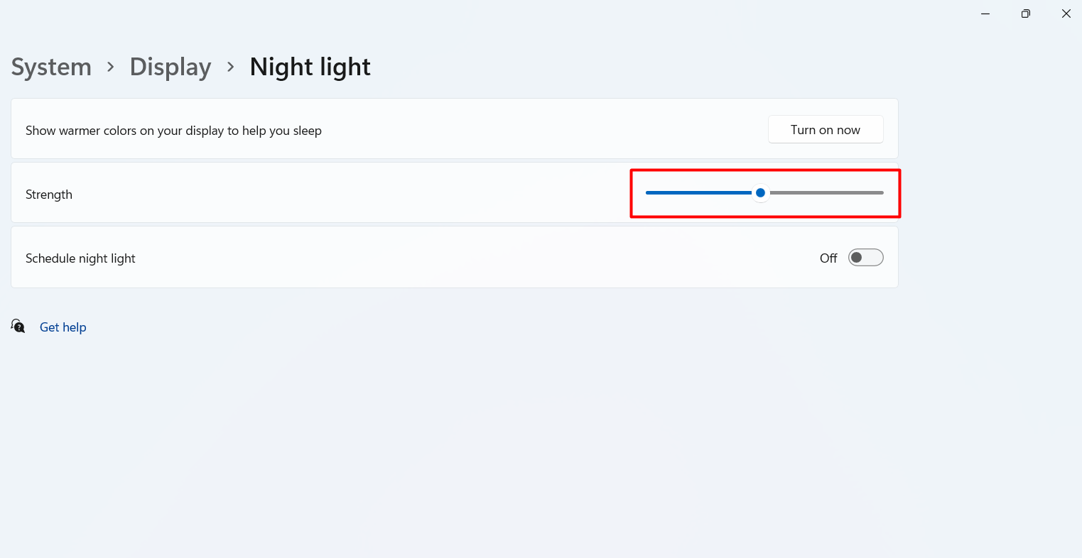 Enable Blue Light Filter in Windows 11