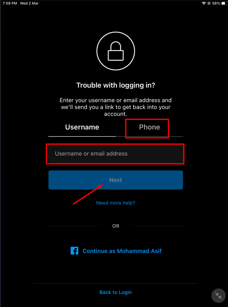Change Instagram Account Password