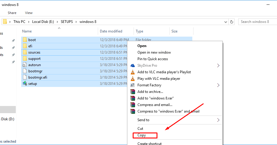 copy the windows file