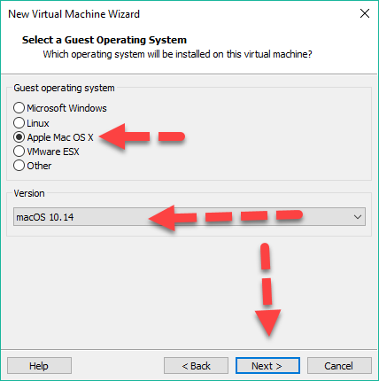 Select operating system