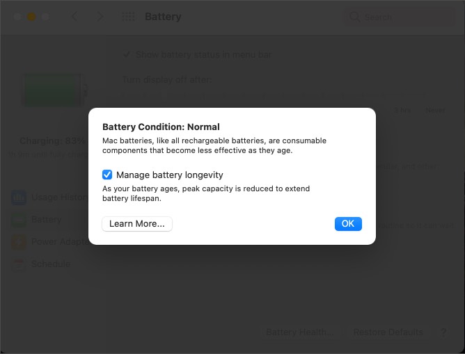 Check Battery Health on MacBook