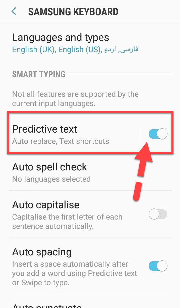 Clear or Reset Android Keyboard History