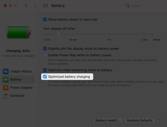 Check Battery Health on MacBook