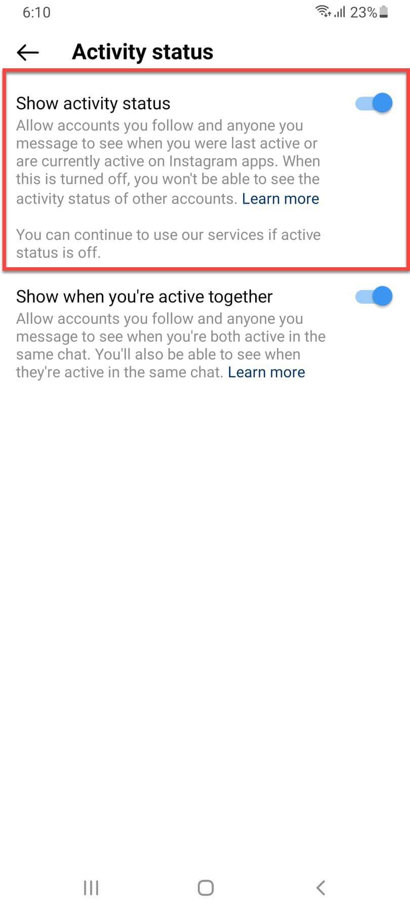 Know If Someone is Online on Instagram