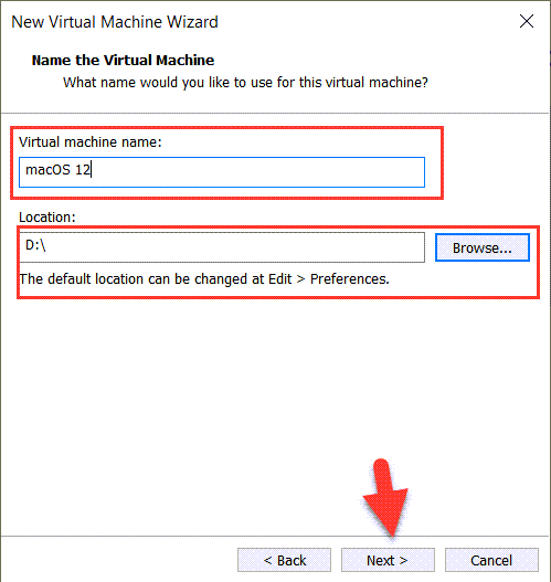 Virtual machine name
