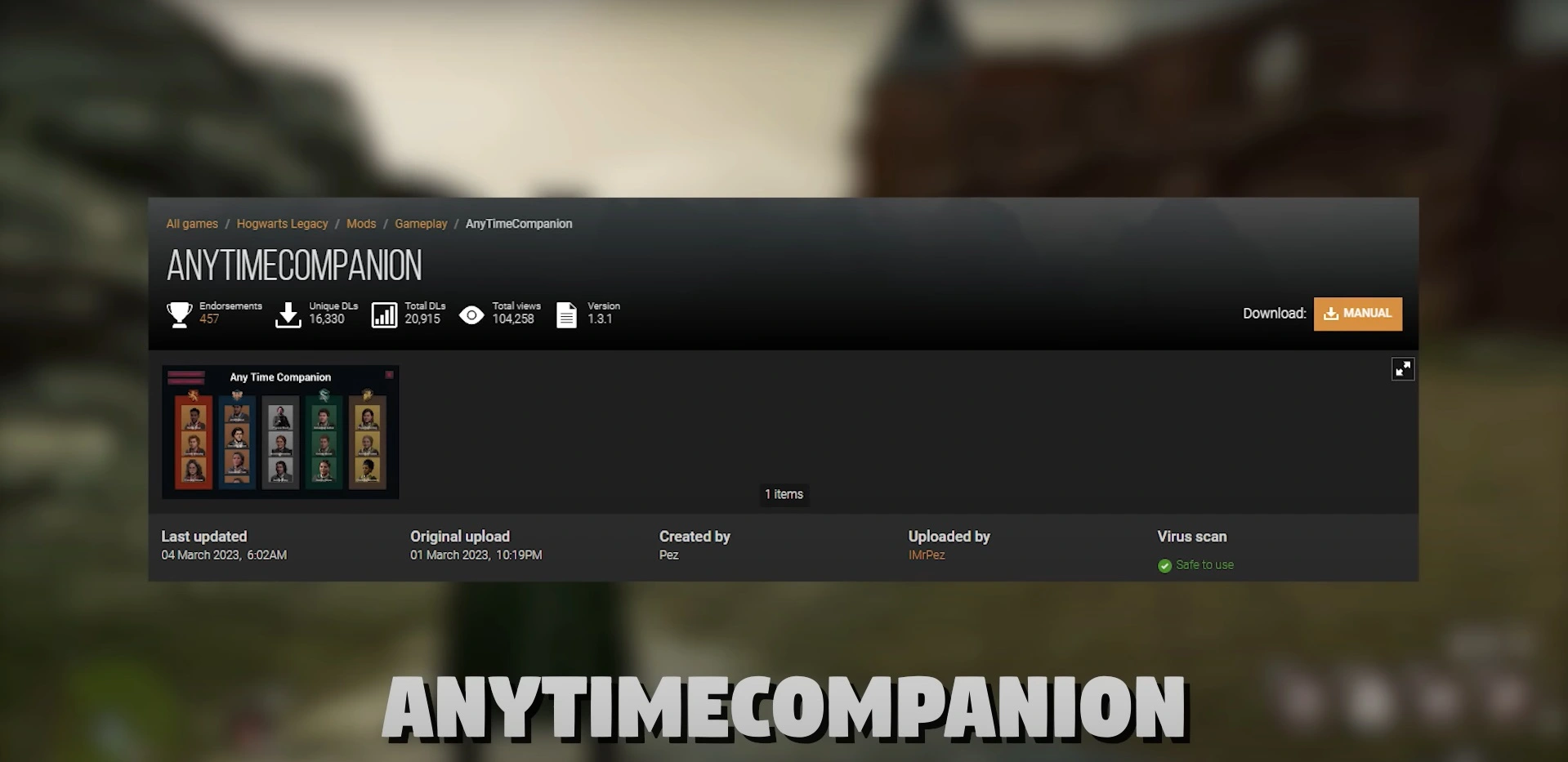 Anytime Companion Mod