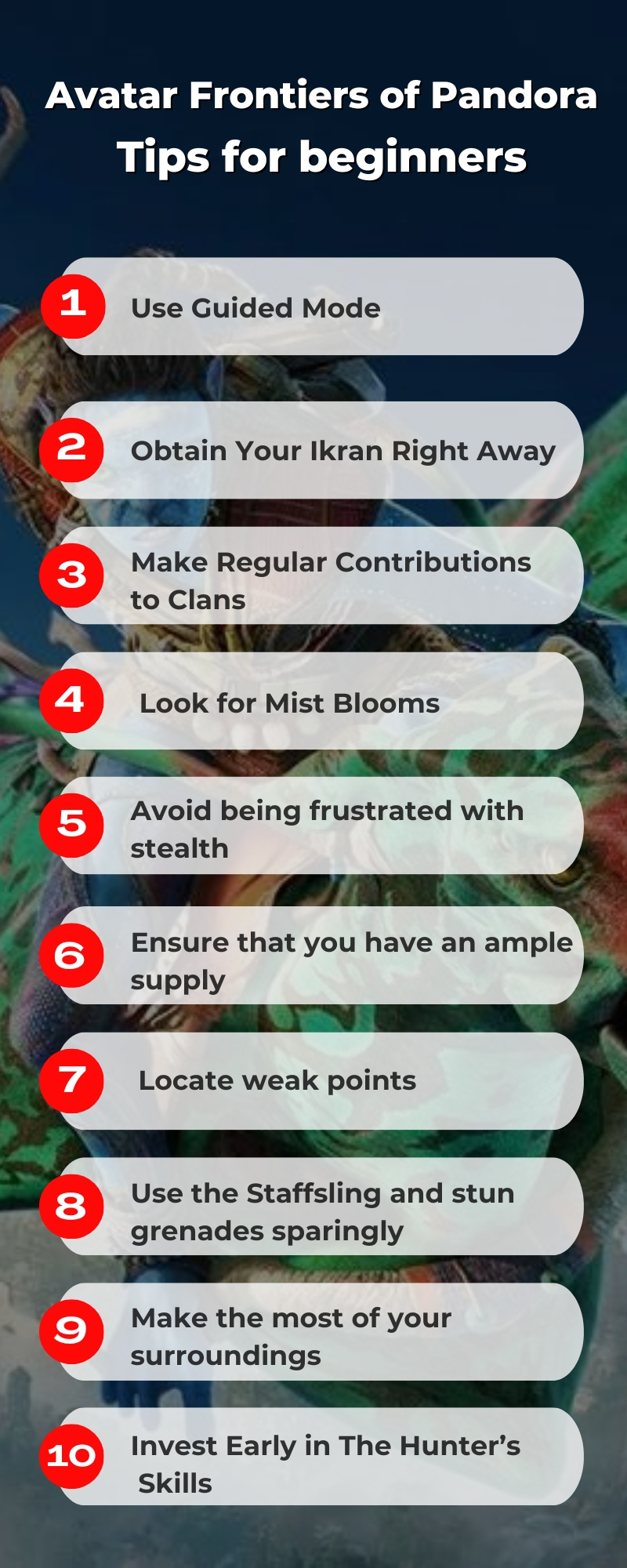 Avatar Frontiers of Pandora Tips for Beginners