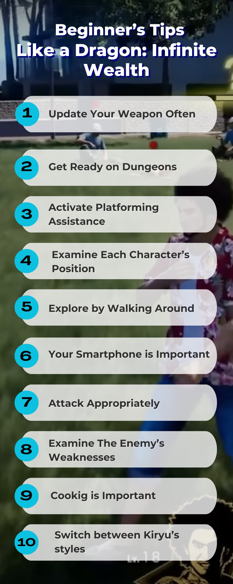 Like a Dragon: Infinite Wealth Tips for Beginners