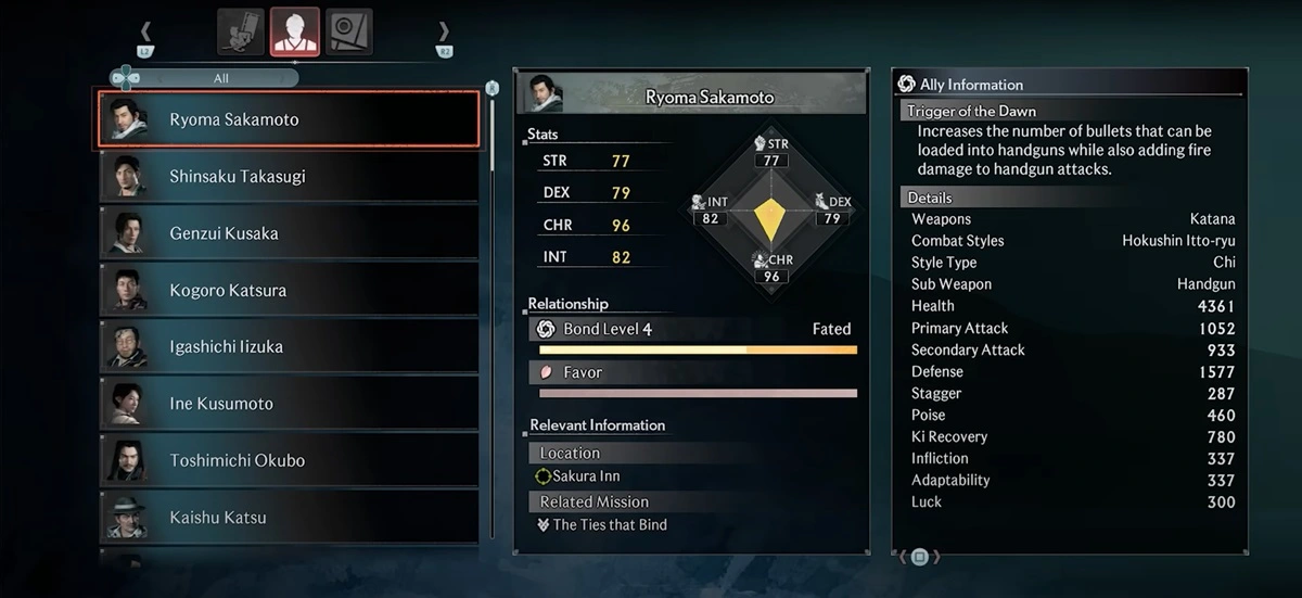 Rise of the Ronin Best Tips- Create Bonds to Get Stronger