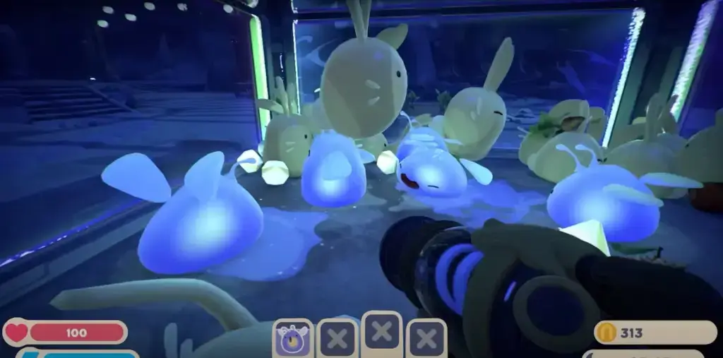 Buy a Solar Shield,  Then Go Out at Night and Gather Blue Phosphor Slimes