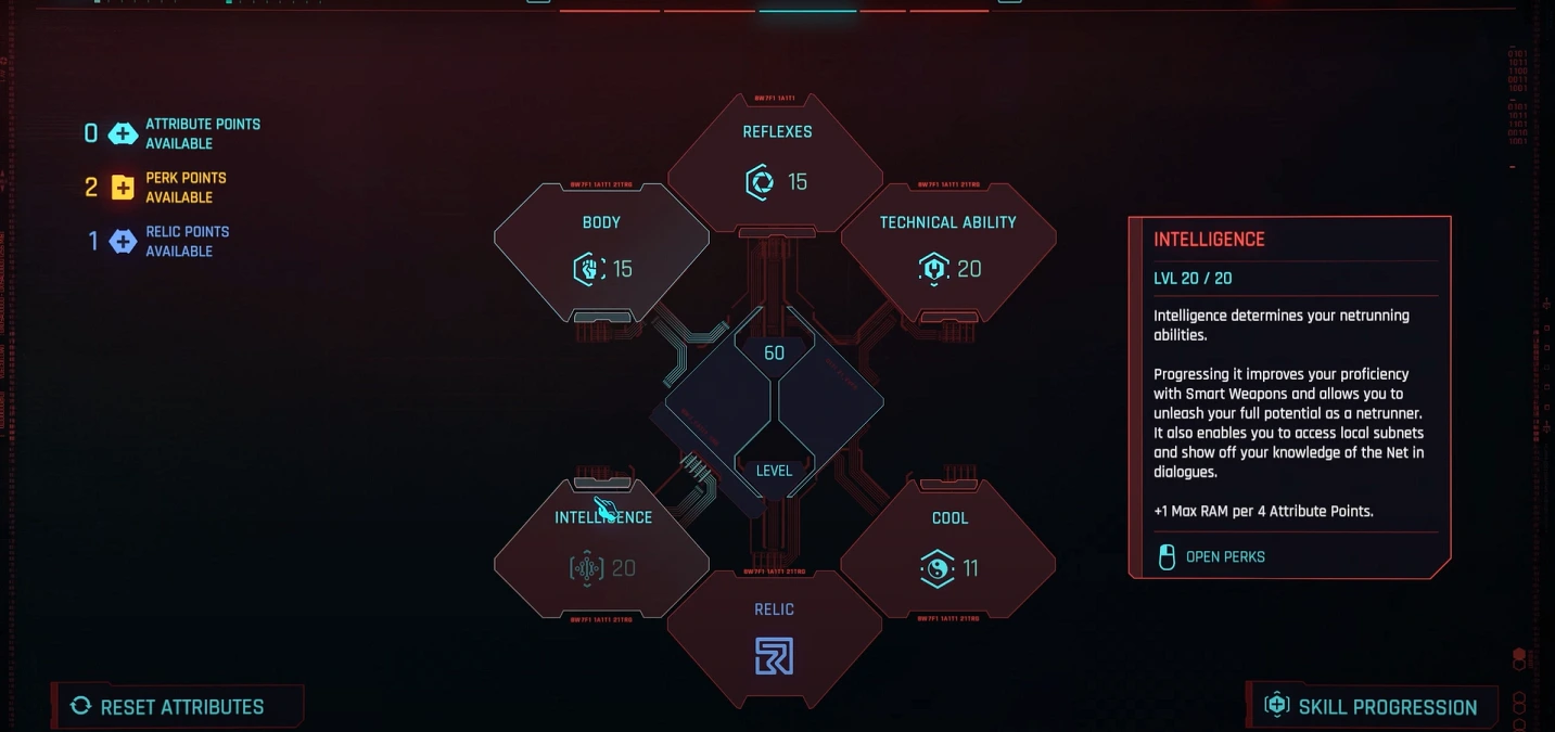 Cyberpunk 2077 Phantom Liberty: Tips and Tricks- skill tree