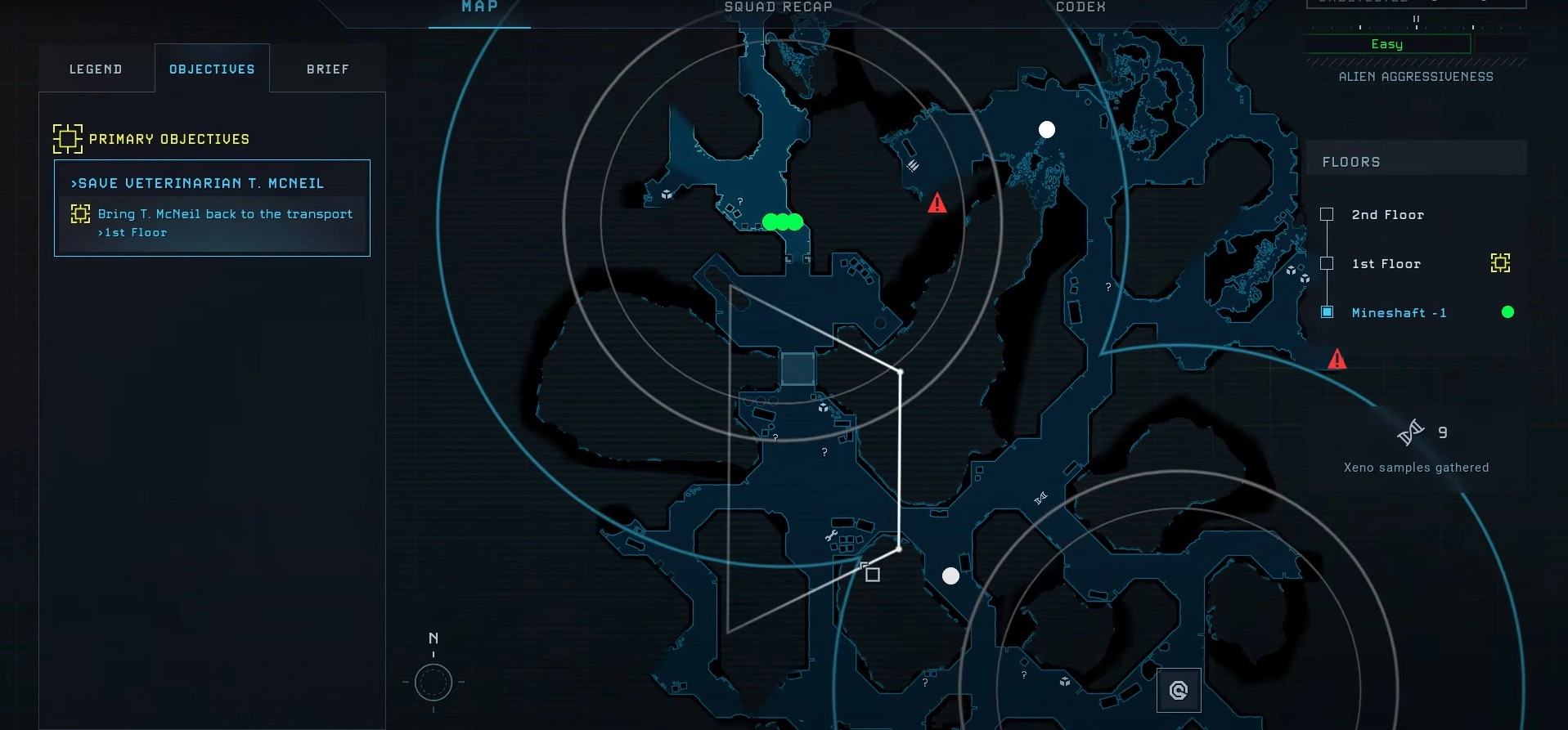 Consult the map for important points of interest