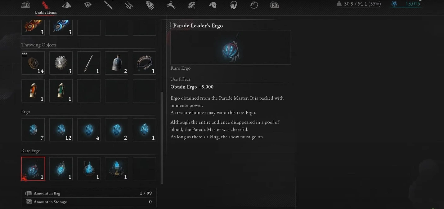 Lies of P: Beginner Tips- Examine the item descriptions