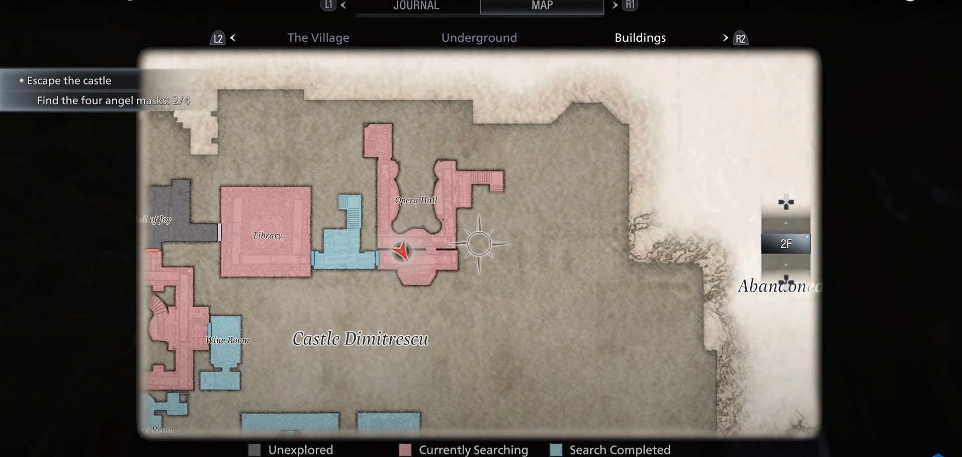 Explore the map until it turns blue