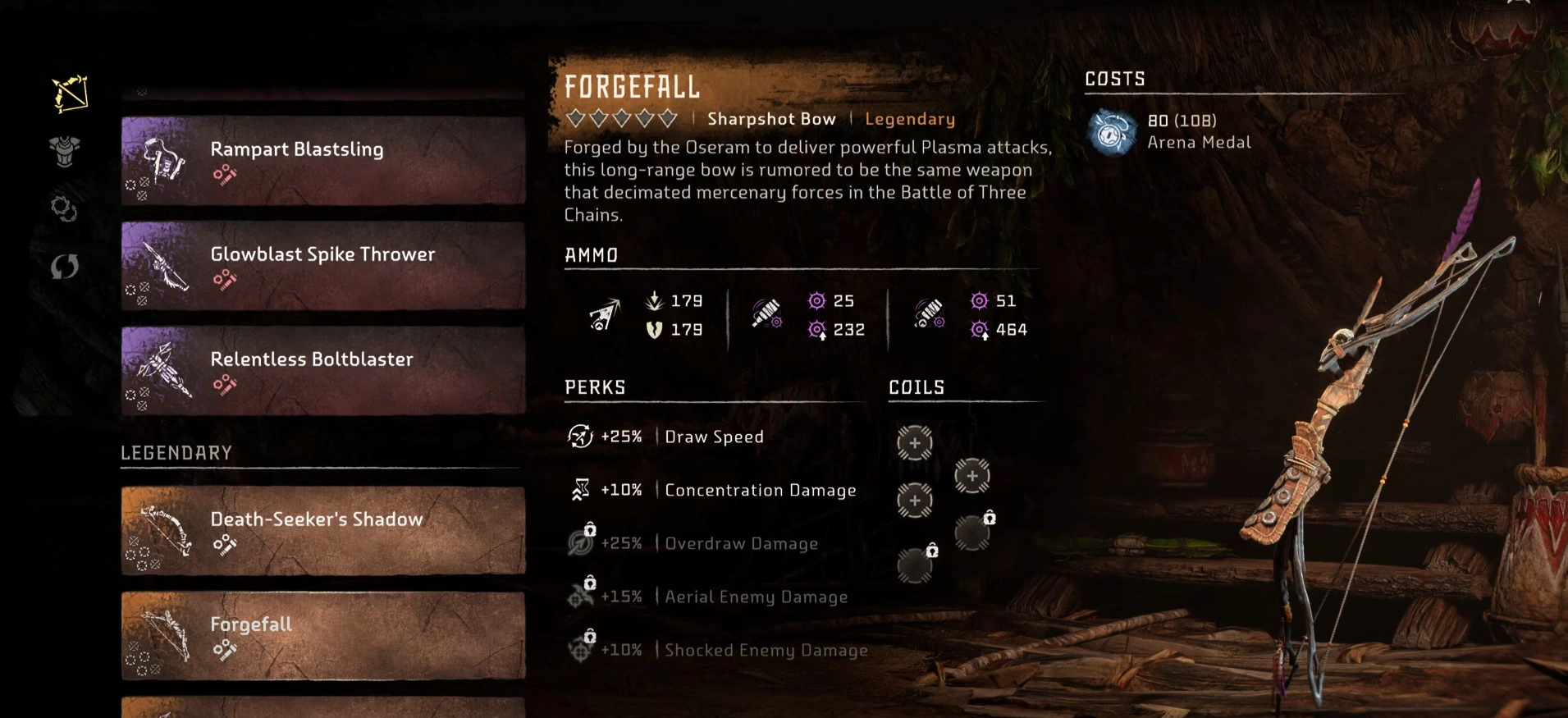 Best Weapons in Horizon Forbidden West- Forgefall (Sharpshot Bow)