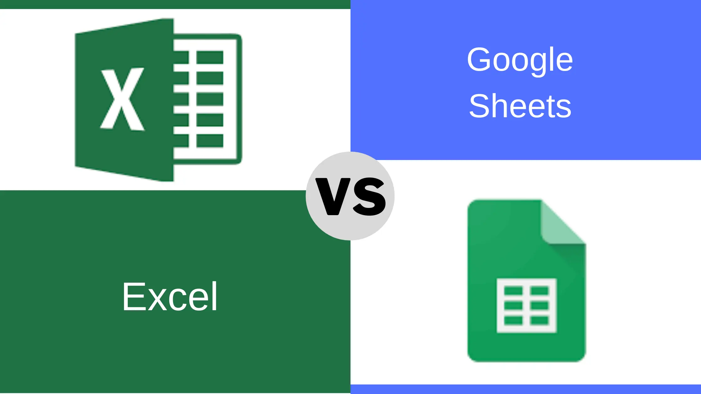 Head-To-Head Analysis (Excel Vs Google Sheets)