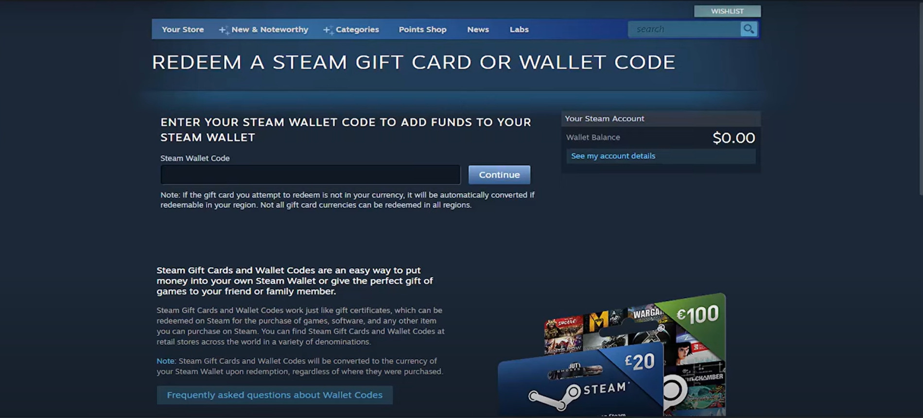 How to use a Steam Card