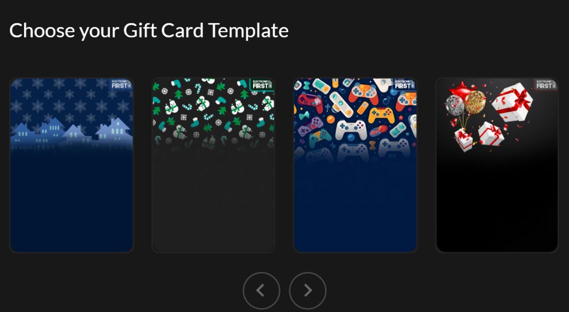 Gift card template