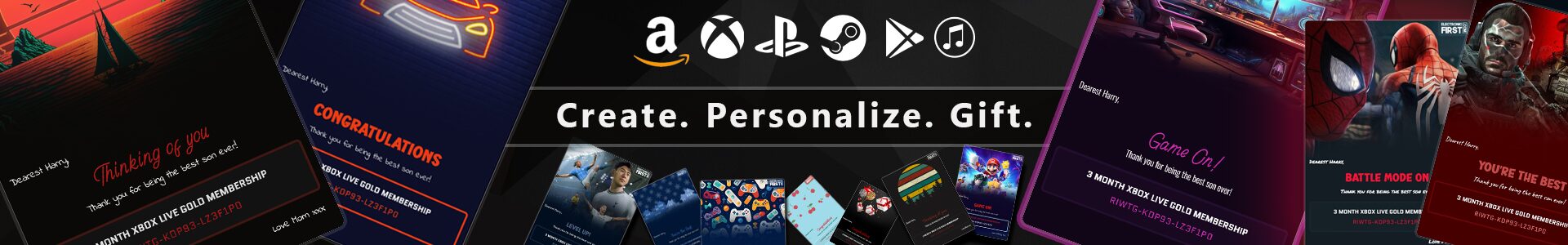 Create, personalize, gift