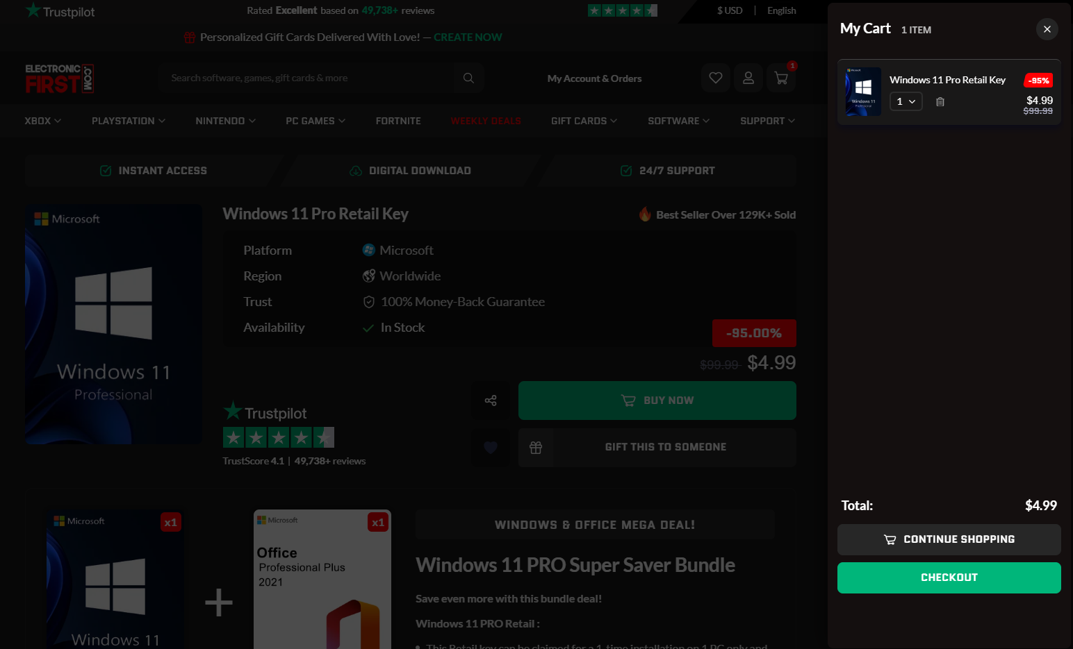 Instant Purchase &amp; Delivery