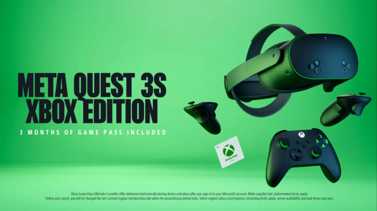 Meta Quest 3S Xbox Edition with Game Pass