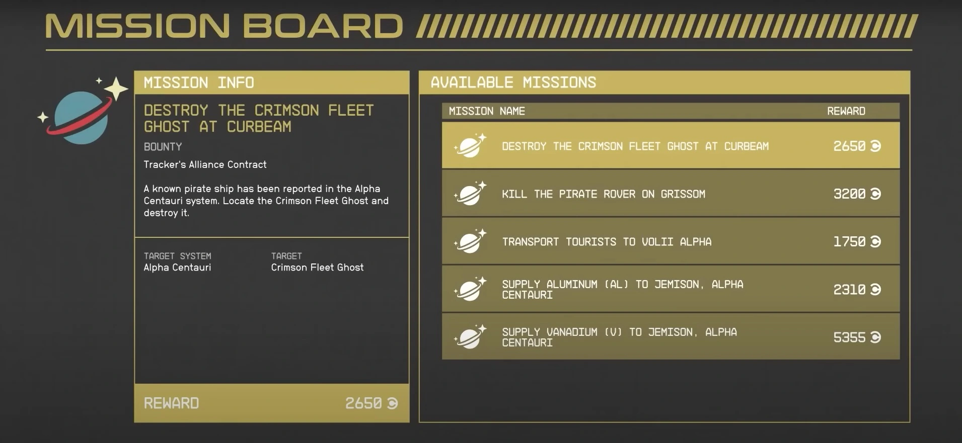 Starfield Tips - mission board