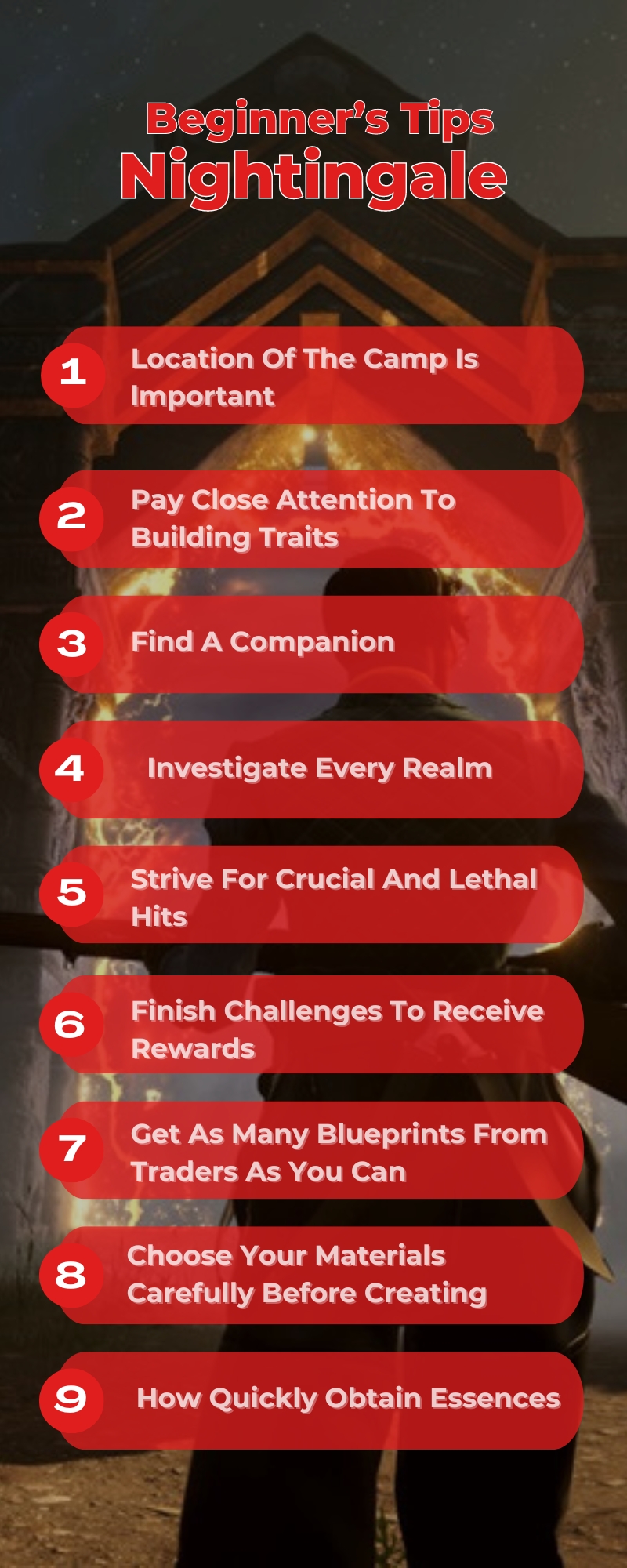 Nightingale- Best Tips for Beginners