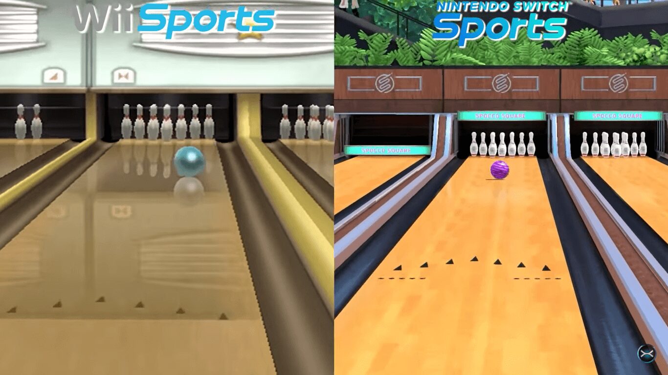 Graphics comparison between Wii Sports and Nintendo Switch Sports