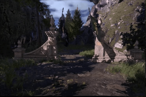 Forspoken: Simple entrance with a beautiful background