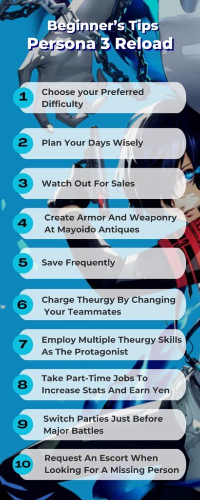Persona 3 Reload- Tips for Beginners