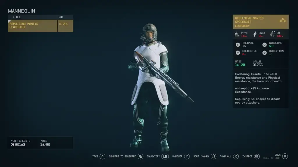 Starfield Best Armor (Spacesuit)- MANTIS ARMOR