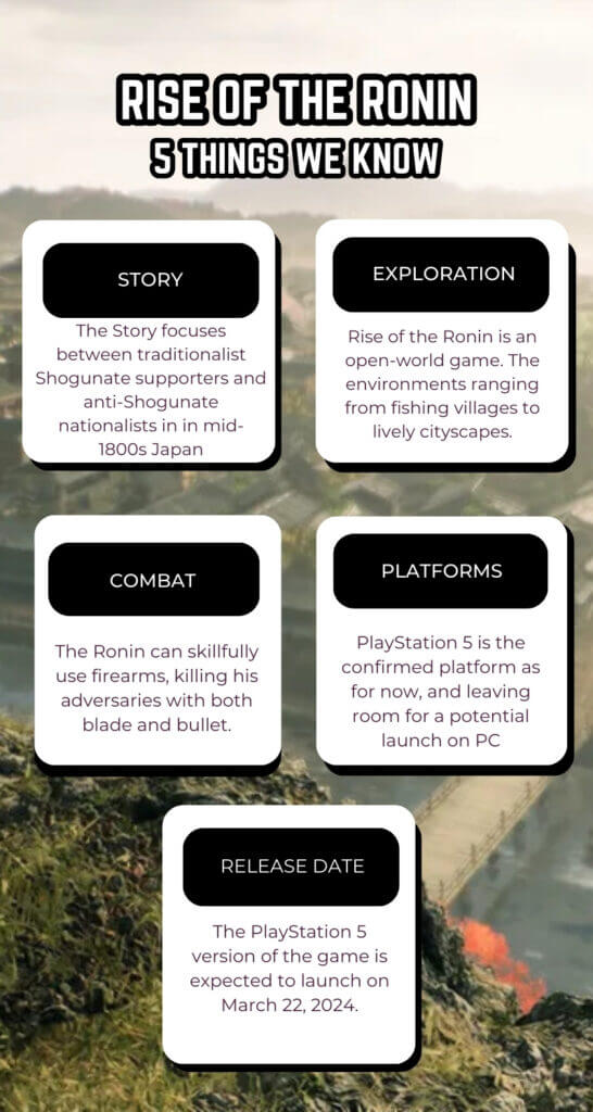 Rise of the Ronin- things we know