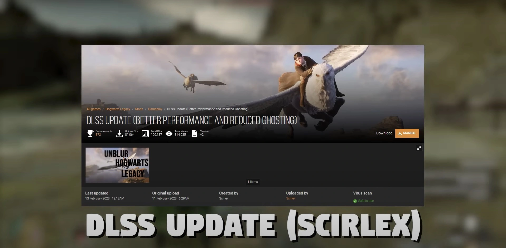 Scirlex DLSS Update