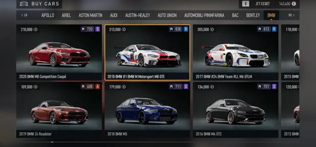 Forza Motorsport- Select Wisely