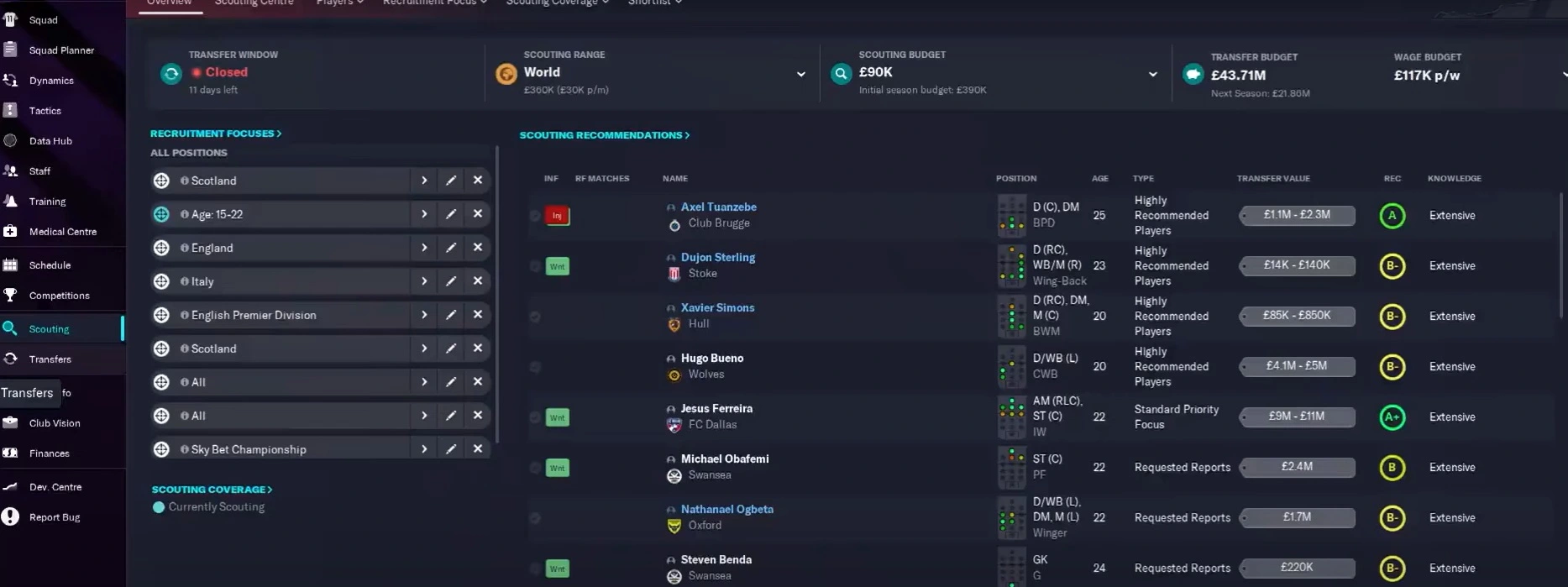 Setting Up Scouting and Recruitment