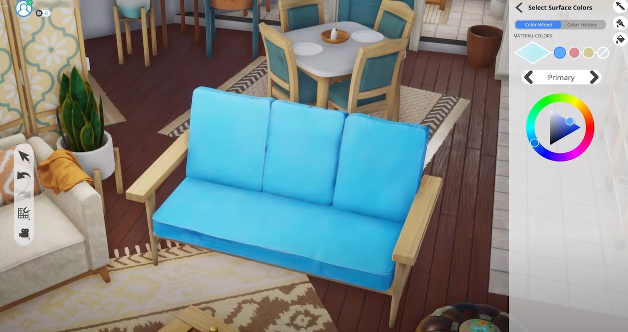 Sims 5 Project Rene, Select Surface Color