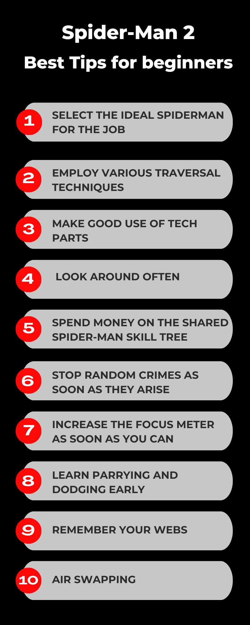 Spider-Man 2: Best Tips