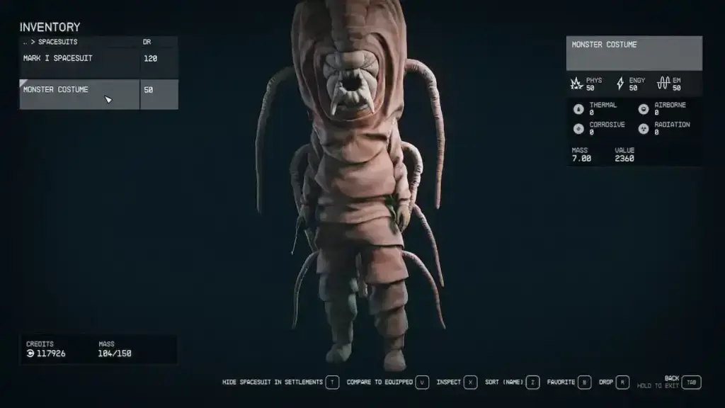 Starfield Best Armor (Spacesuit)- MONSTER COSTUME