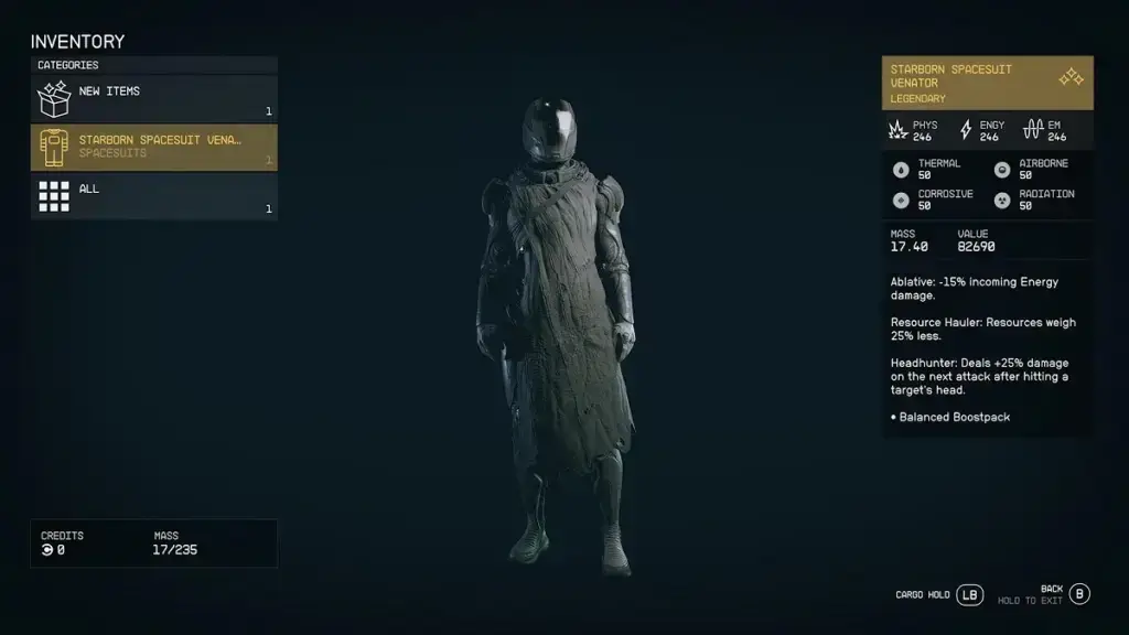 Starborn Spacesuit Venator